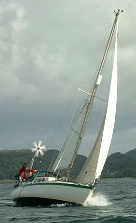 Fairwinds enjoying a sail in home waters on her return from Ireland